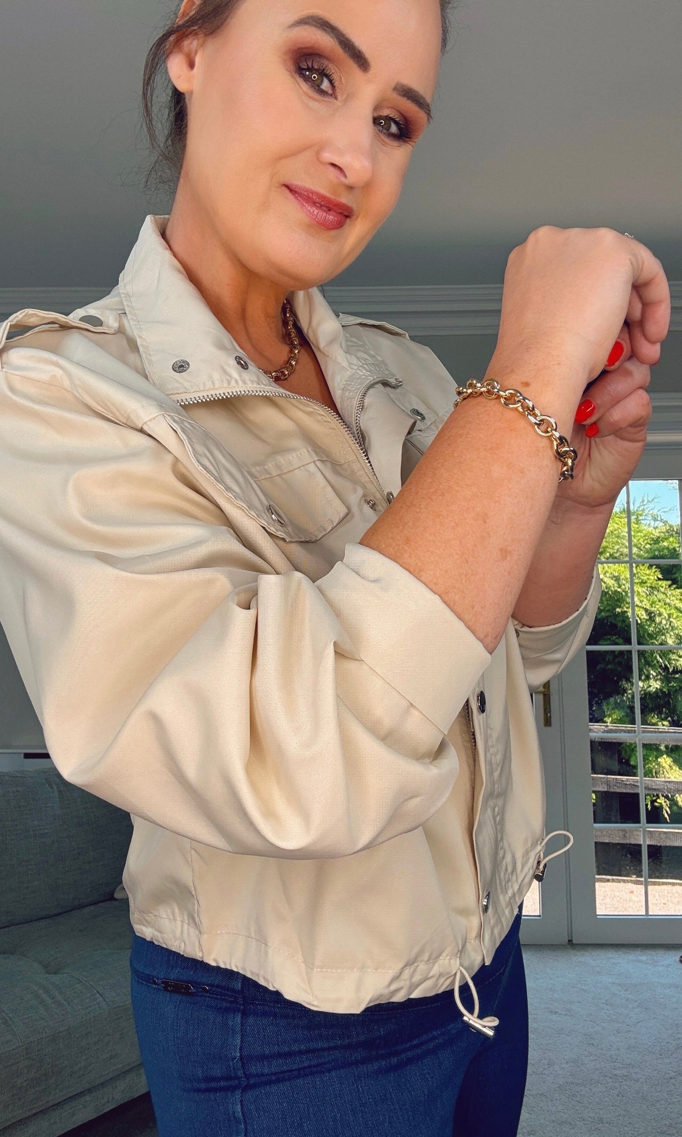 LIGHT WEIGHT CREAM JACKET