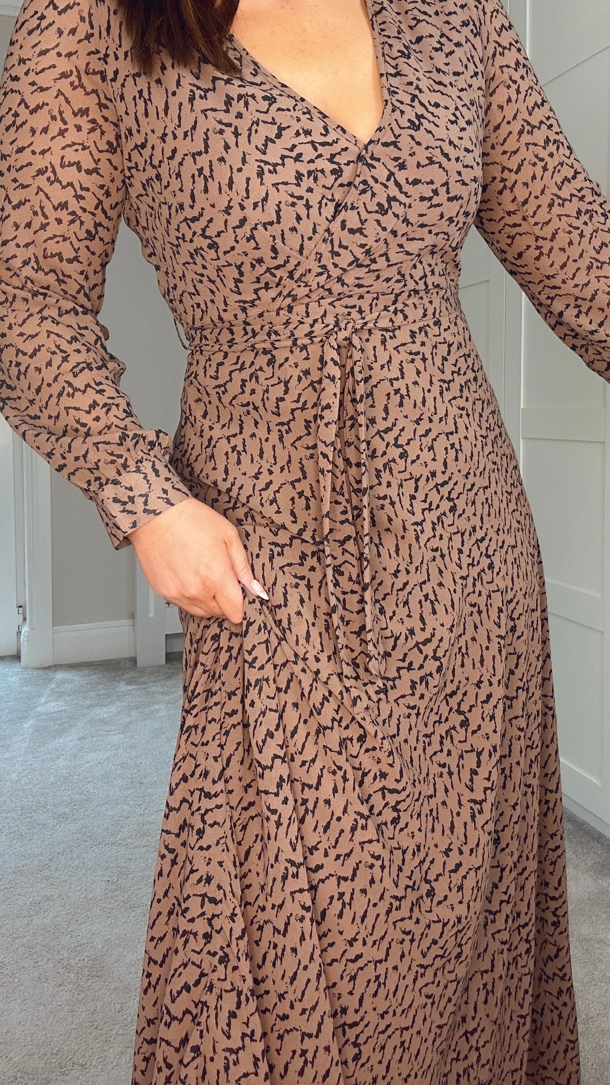 Mock shop wrap dress