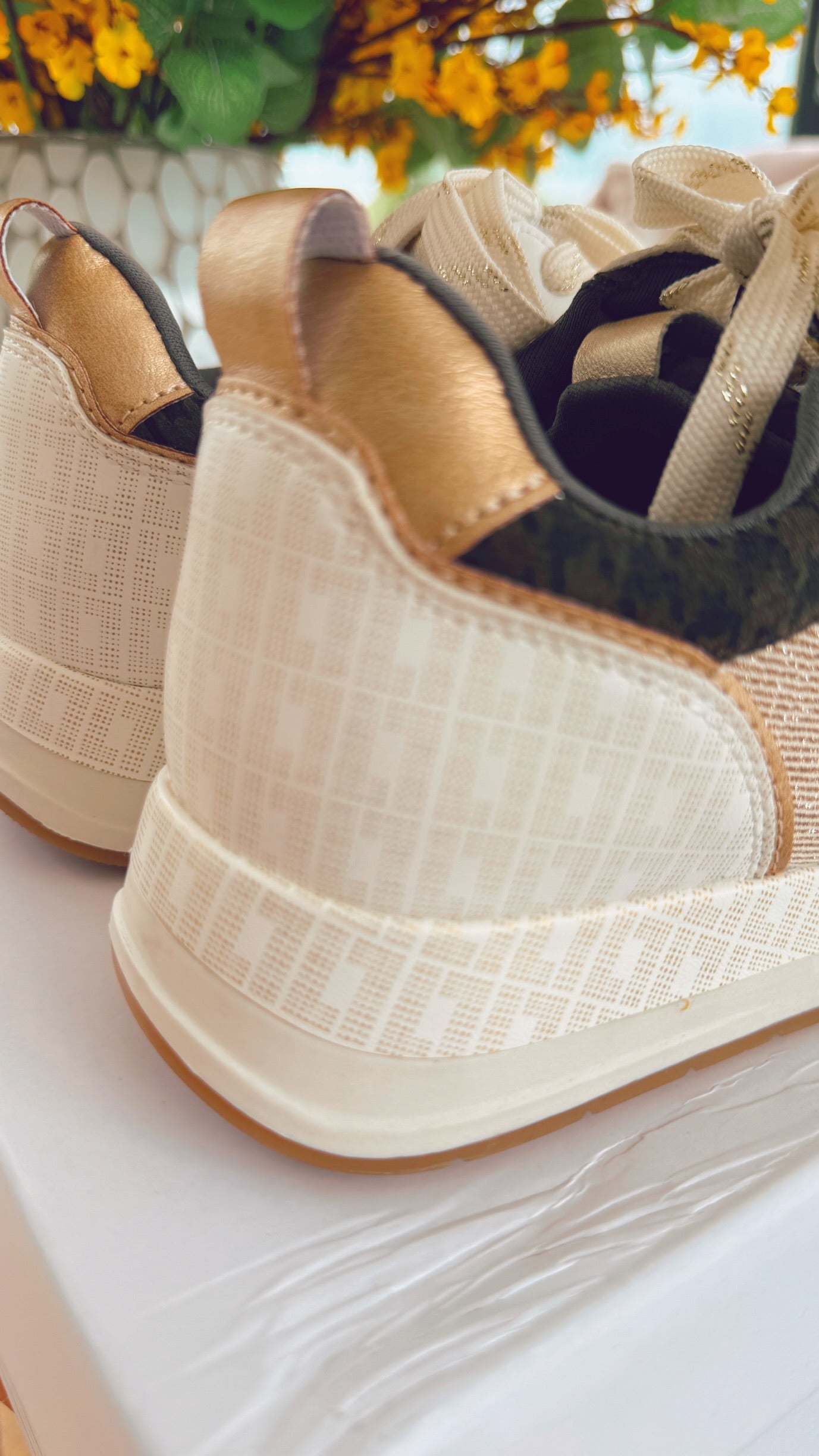 Gold Gucci inspired Trainers