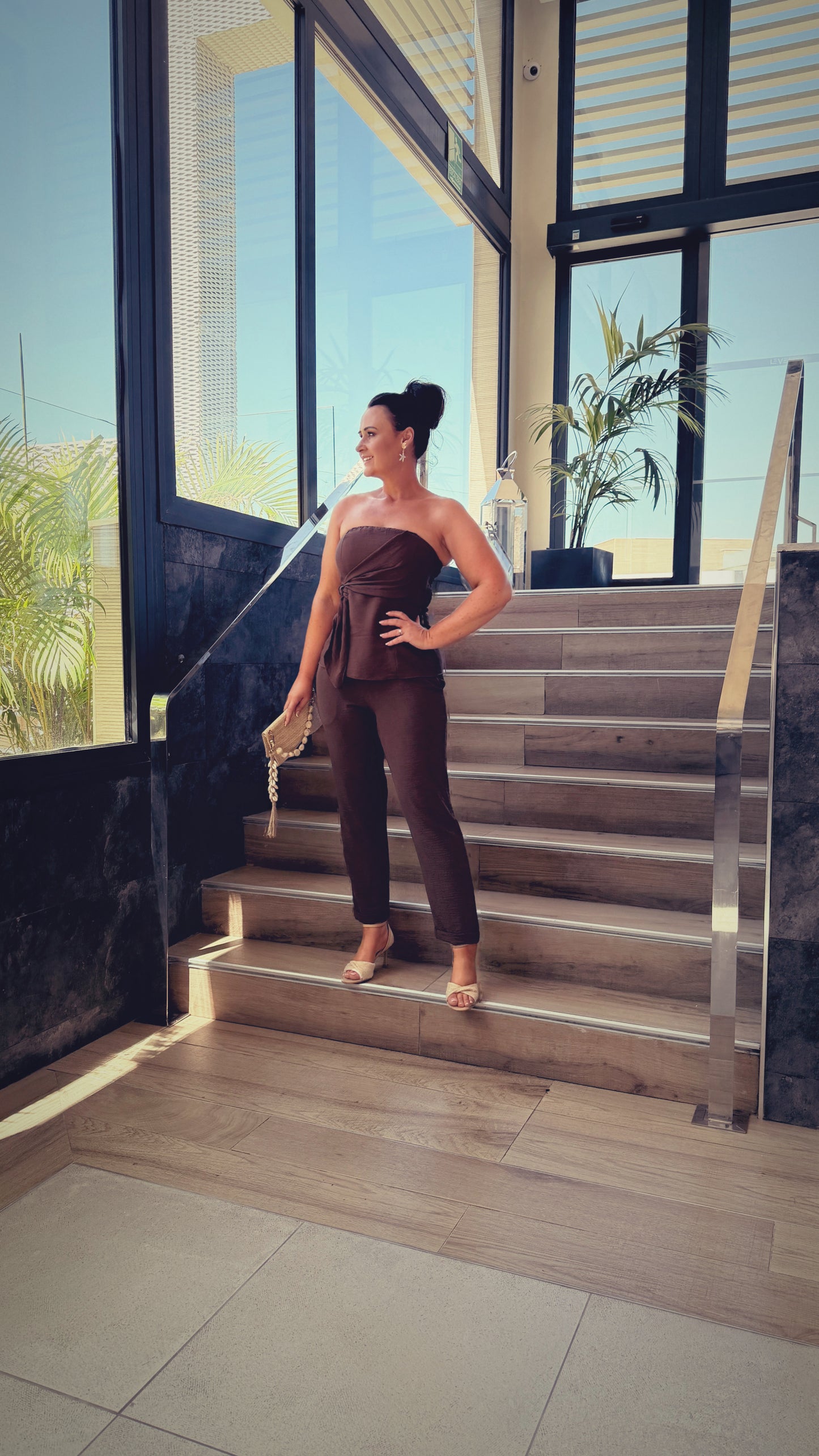 SENSS LIGHT WEIGHT SUMMER TROUSERS (BROWN)