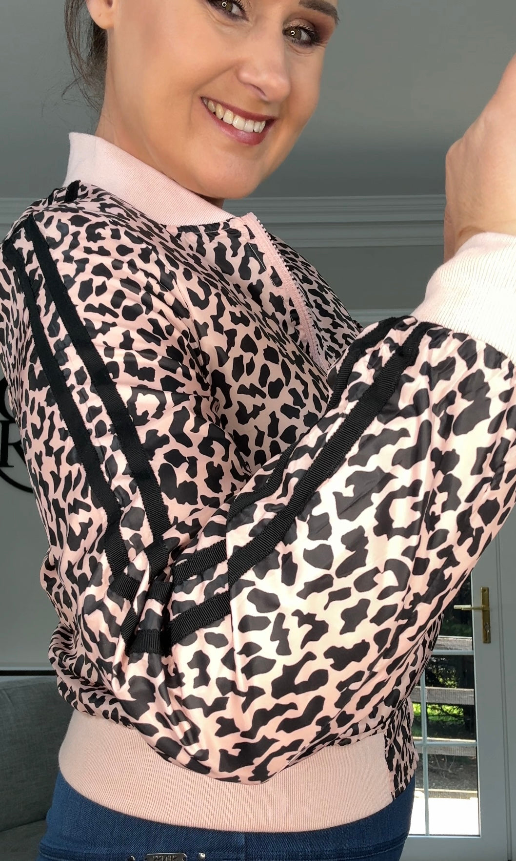 PINK LEOPARD SHELL BOMBER