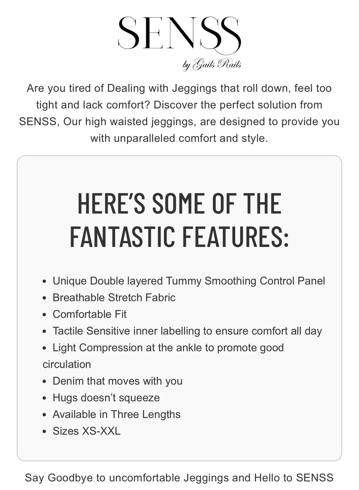 SENSS INK INDIGO Shaping Jeggings - New