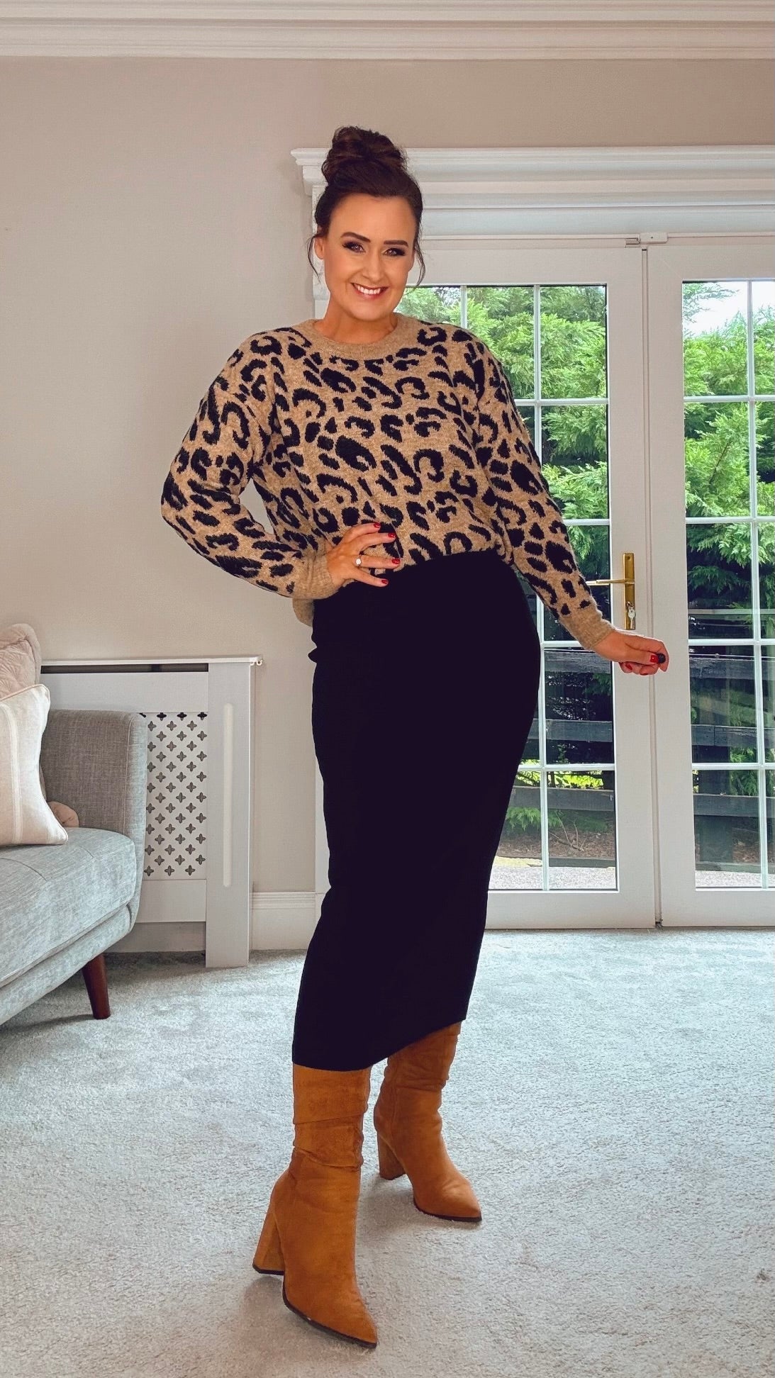 LEOPARD PRINT KILKY JUMPER