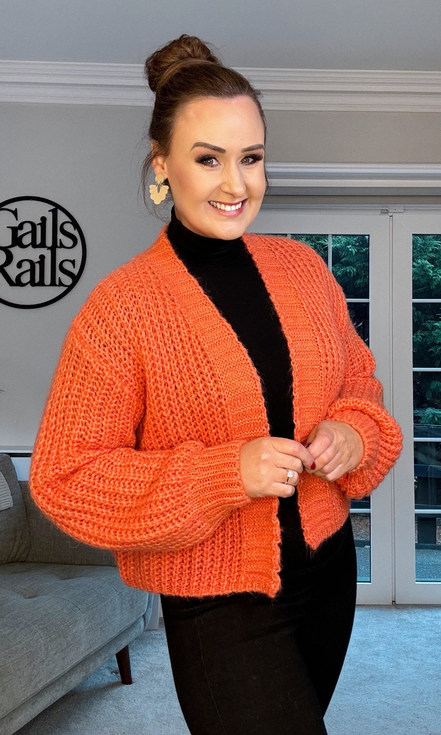 CORAL OVERSIZED CHUNKY KNIT CARDIGAN