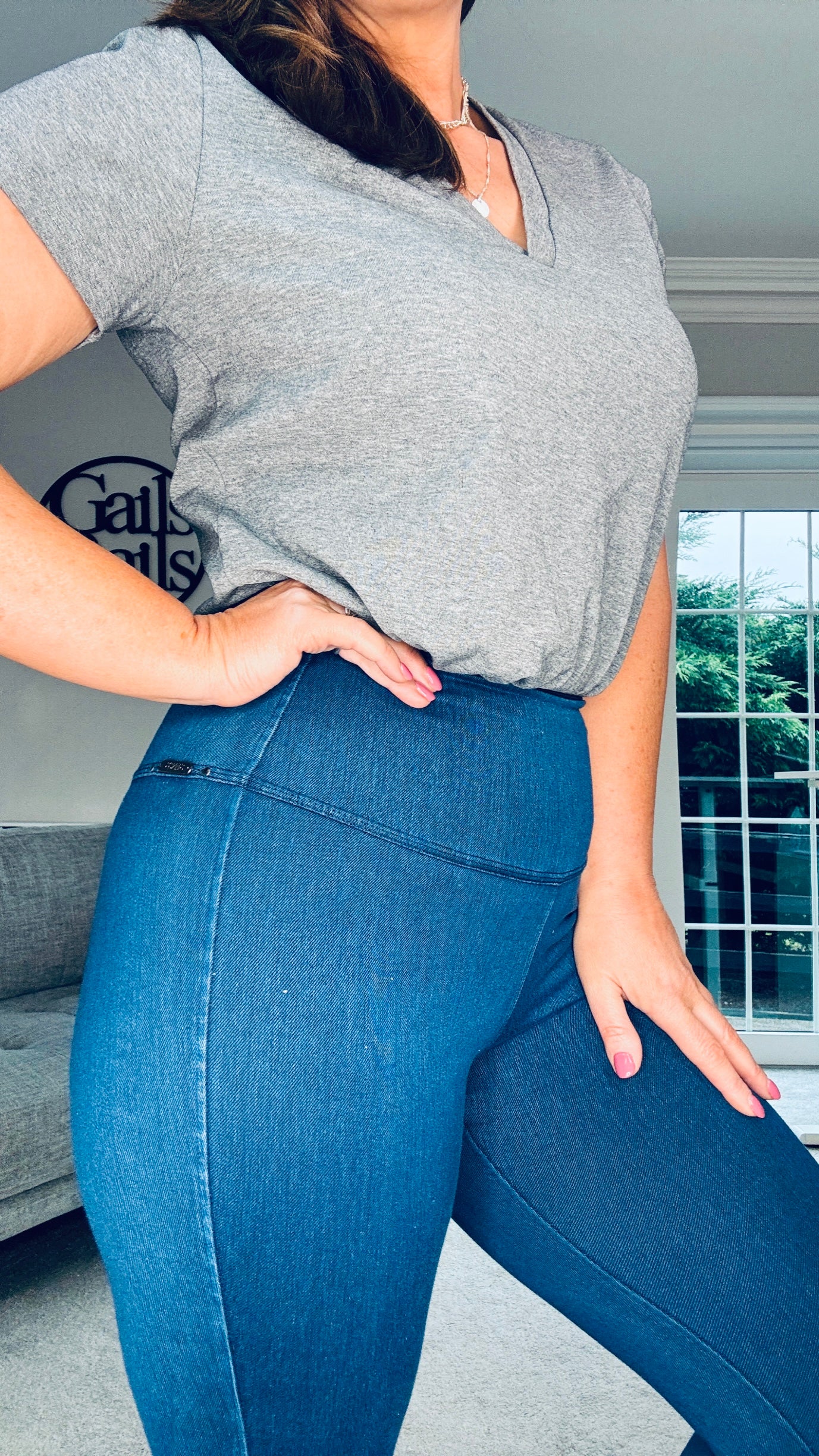 SENSS LIGHT BLUE SHAPING SCULPTING JEAN/JEGGINGS