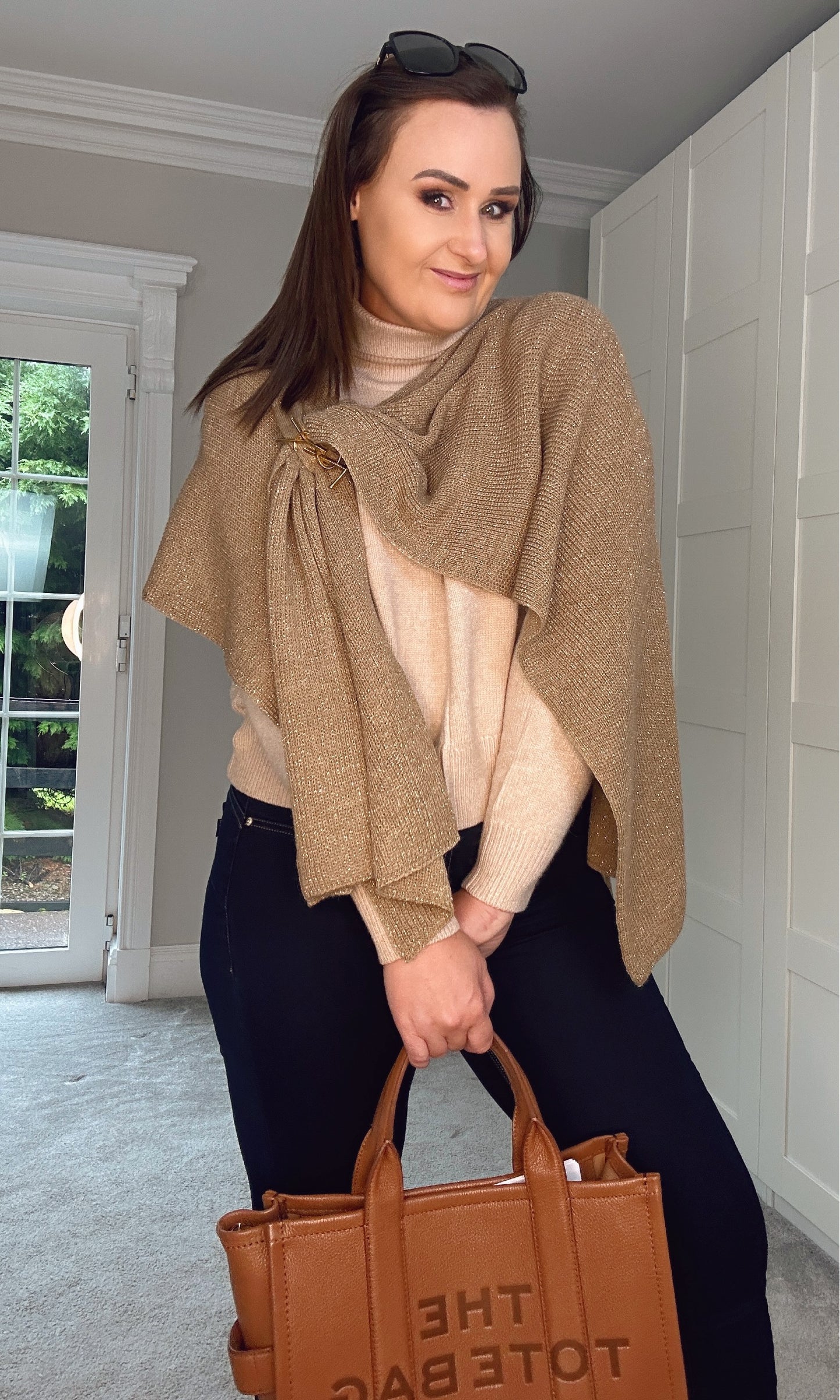 Tan/Gold SCARF / SHAWL