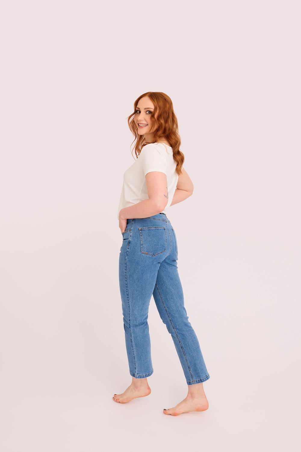 THE SENSS MOM JEANS - BLUE
