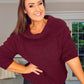 BURGUNDY OFF SHOULDER JUMPER