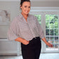 NAVY STRIPE OVER SIZED SHIRT