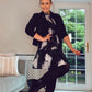 BLACK LACE BOOTS with BLOCK HEEL