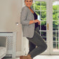 GREY LINEN FEEL BLAZER