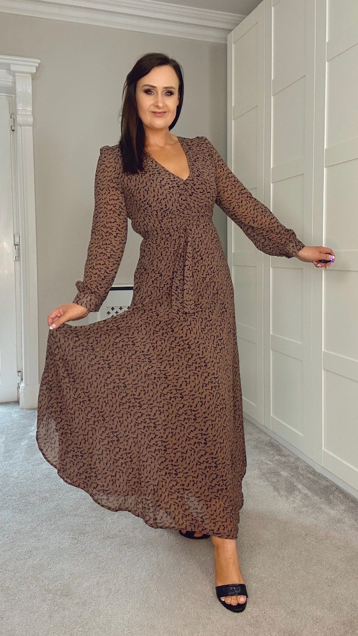 Long wrap maxi outlet dress