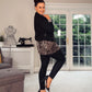 LEOPARD PRINT LONG CHIFFON BLOUSE