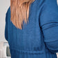 NAVY TIE WAIST QUALITY CARDIGAN