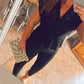 BLACK LACE PEPLUM TOP with belt