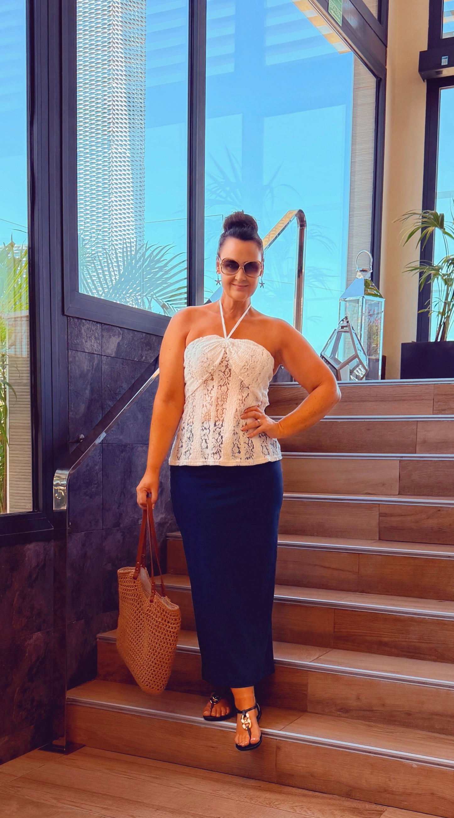 SENSS NAVY MAXI SKIRT
