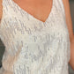 CHAMPAGNE CAMI with feather & sequin detail