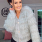 GREY FLUFFY LUXURY CARDIGAN