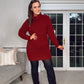 BURGUNDY OVERSIZED SHORT KNIT DRESS