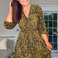 KHAKI & BLACK ARCHIE SHORT DRESS