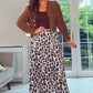 TAN LEOPARD PRINT SKIRT