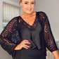 BLACK CROCHET CARDIGAN