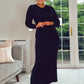 BLACK SPECIAL OCCASION DRAPE MAXI DRESS