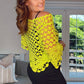 NEON YELLOW CROCHET TOP