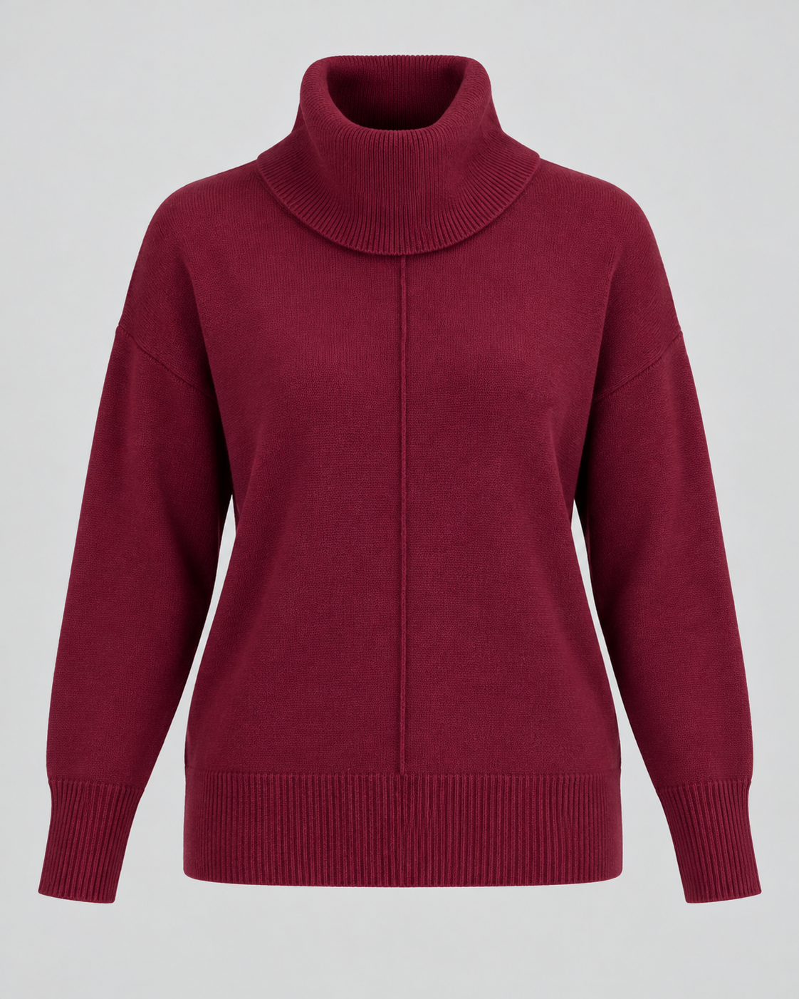 BURGUNDY COWL NECK JUMPER