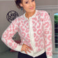 PINK & CREAM LEOPARD CARDIGAN