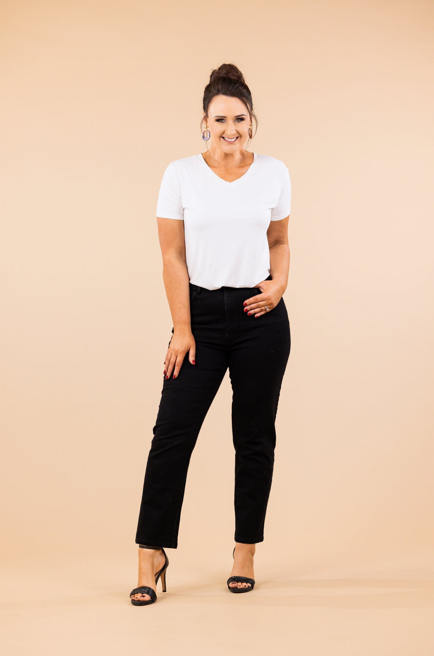 THE SENSS MOM JEANS - BLACK