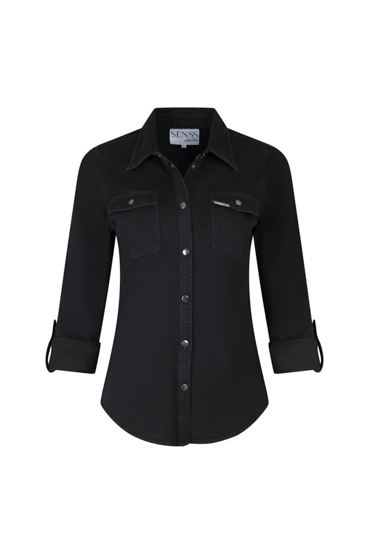 SENSS - THE TRADITIONAL BLACK DENIM SHIRT