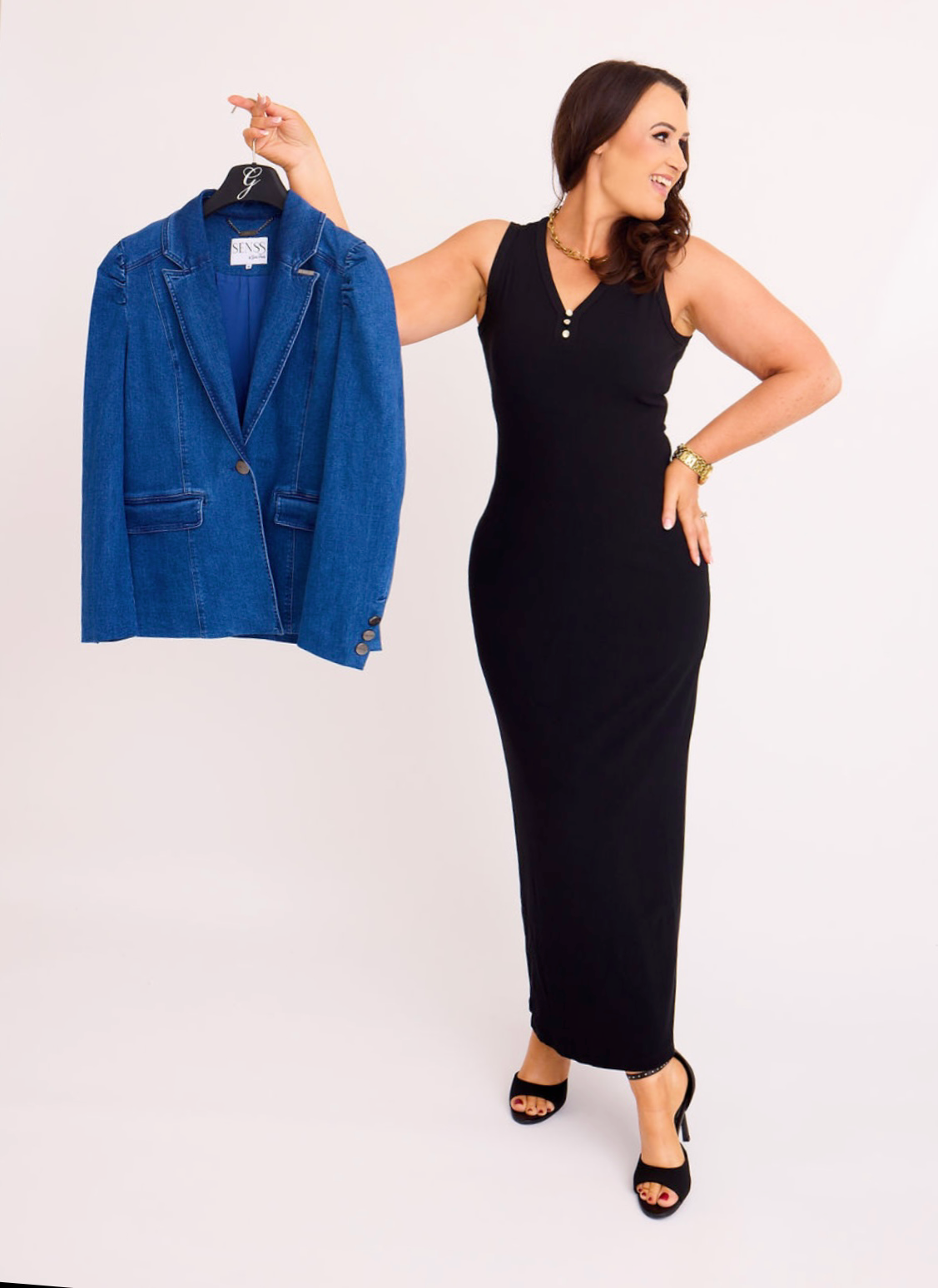 SENSS DENIM STRETCH BLAZER