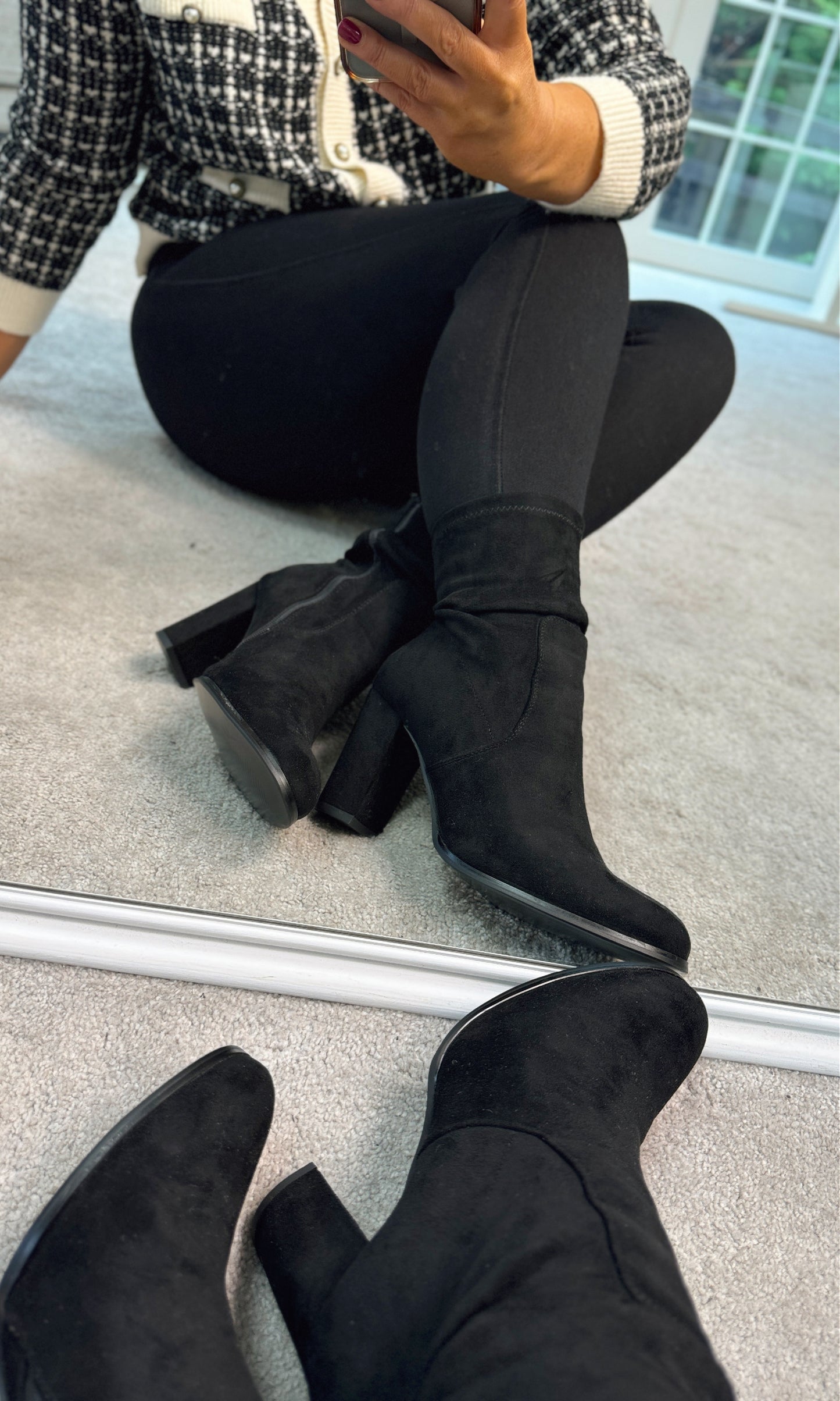 BLACK SOCK BOOTS