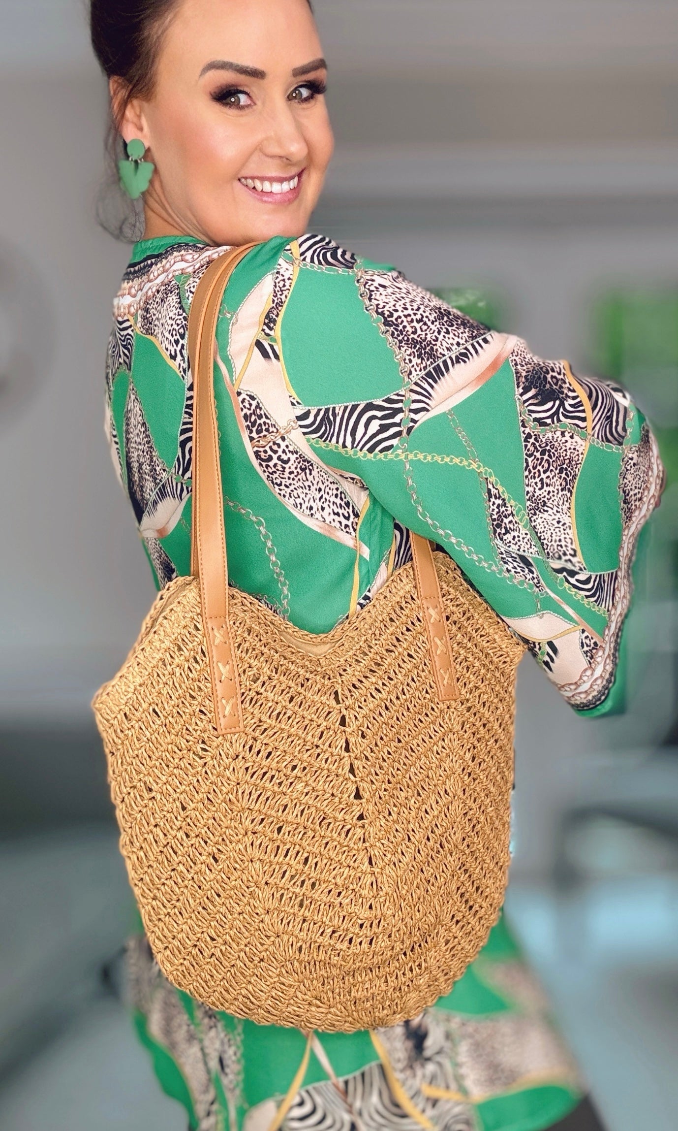 STRAW SUMMER BEACH SHOULDER BAG