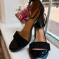BLACK BLOCK HEEL SANDAL