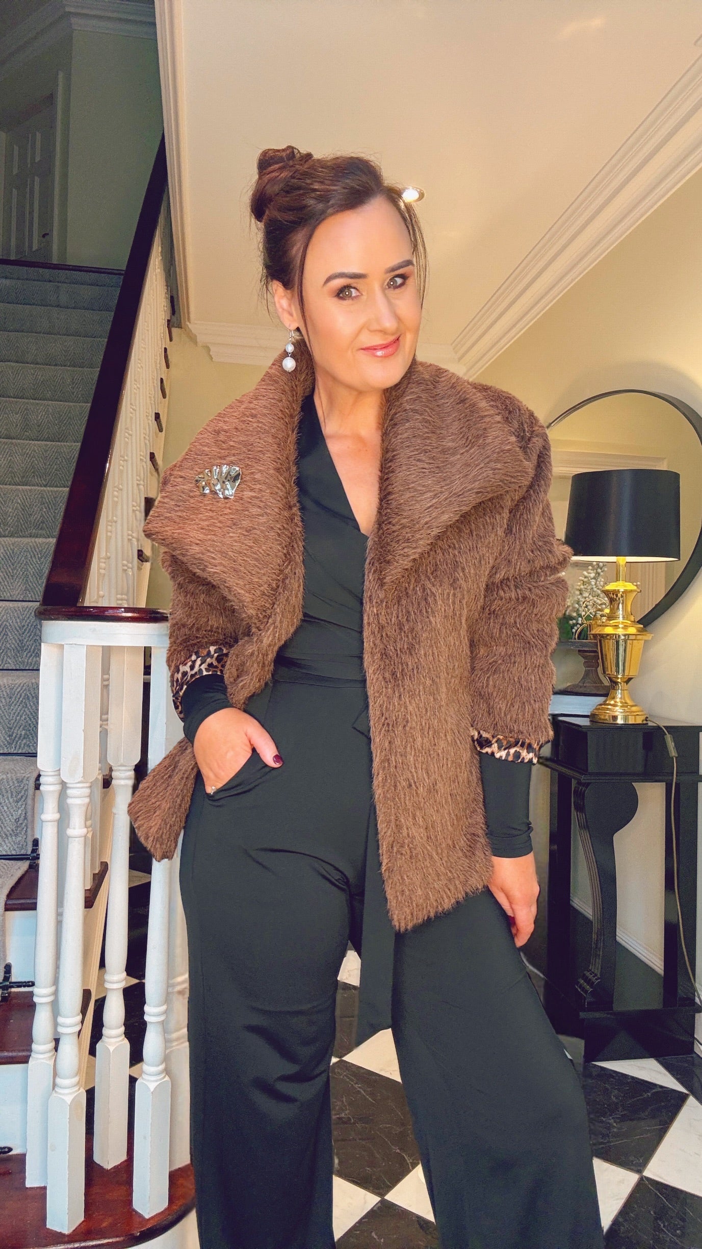 BROWN FUR COAT