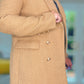 Tan Tweed ATTENTIF Wool Coat