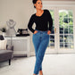 CHARCOAL GREY LONG SLEEVE BODYSUIT