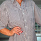 NAVY STRIPE OVER SIZED SHIRT