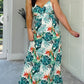 Cream Tropical Print Maxi Dress