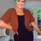 BROWN RELAXED FIT CARDIGAN