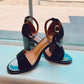 BLACK BLOCK HEEL SANDAL