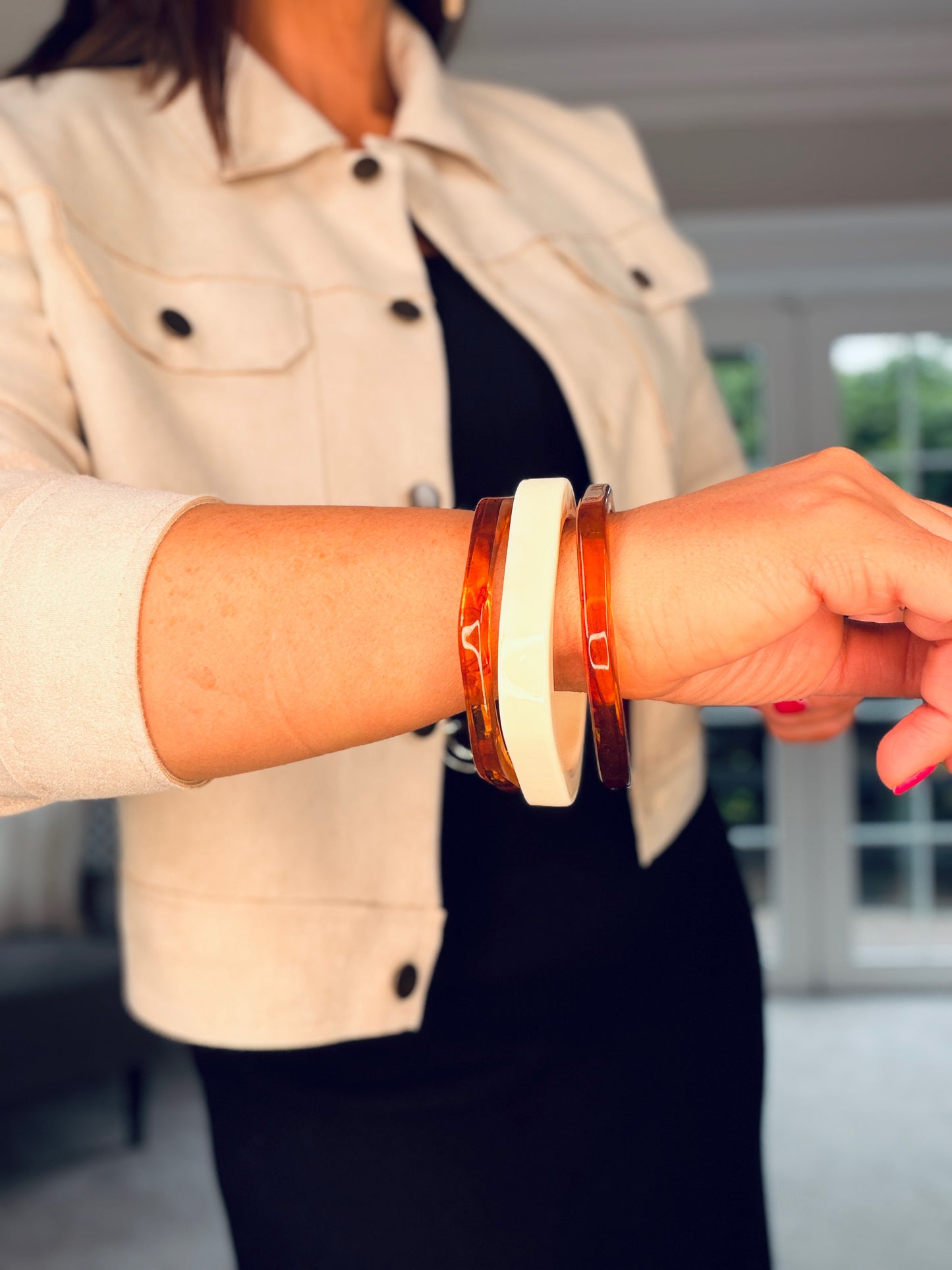 SET OF 3 RESIN BRACELETS