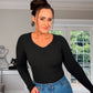 CHARCOAL GREY LONG SLEEVE BODYSUIT