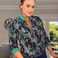 TURQUOISE PAISLEY  PATTERN BOMBER