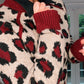 BURGUNDY LEOPARD PRINT JUMPER