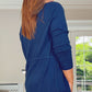 NAVY TIE WAIST QUALITY CARDIGAN