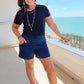 SENSS STRETCH DENIM SHORTS