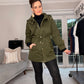KHAKI HOODED TRENCH JACKET